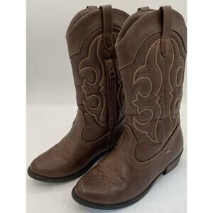 Kid's Cat & Jack Dark Brown Zip Side Boots Size-13